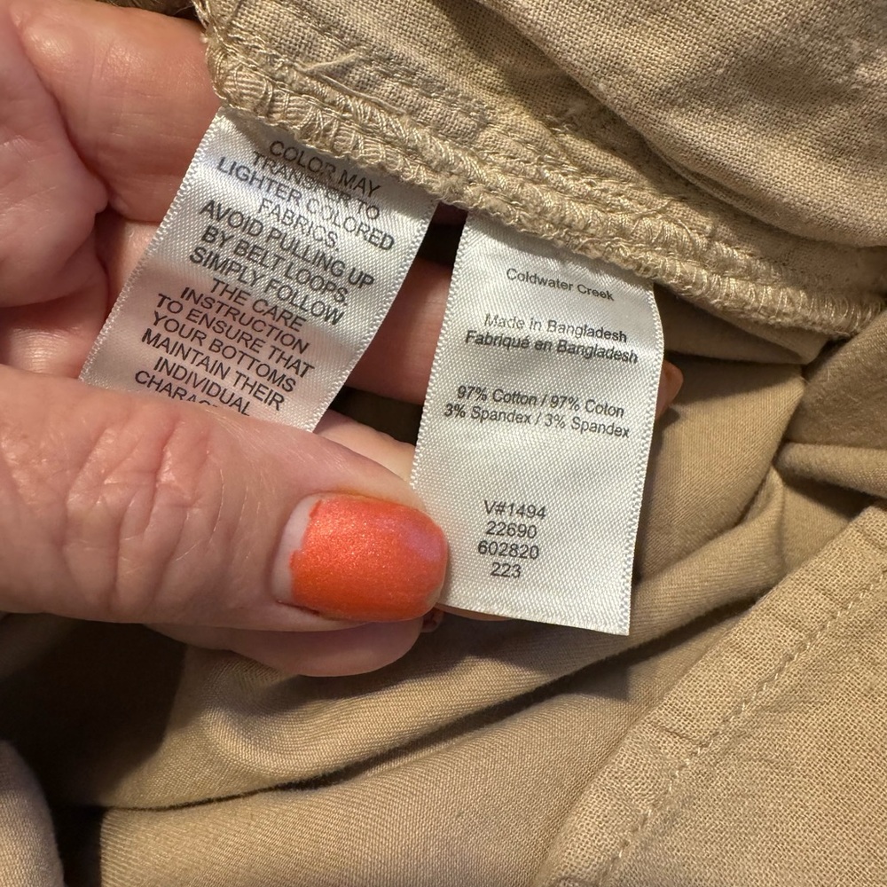 NWT COLDWATER CREEK CHINO SHORTS 12 PETITE #X - Picture 10 of 10